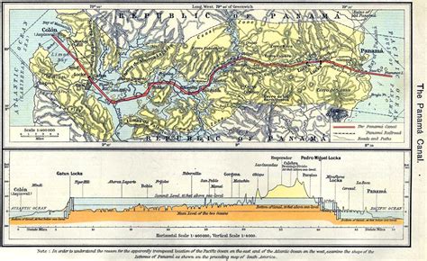 Map of the Panama Canal