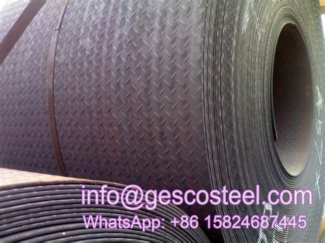 Checker Plate Tread Plate And Durbar Floor Plate Q235 Carbon Steel Coil Hot Rolled Steel Coil