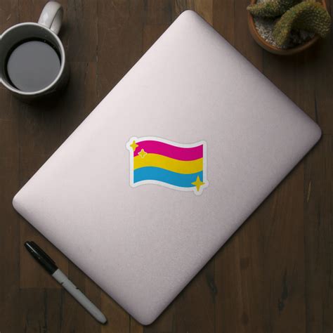 Pansexual Pride Flag Sparkle Emoji - Pansexual - Sticker | TeePublic