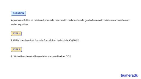 Solved Aqueous Solution Of Calcium Hydroxide Reacts With Carbon