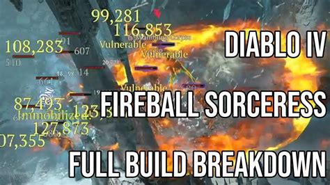 Diablo IV Fireball Sorceress Full Build Breakdown YouTube