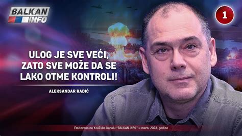 Intervju Aleksandar Radi Ulog Je Sve Ve I I Zato Sve Mo E Da Se