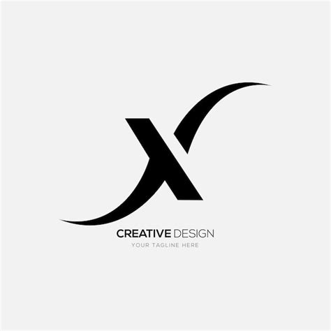 Logotipo De Monograma Creativo De Letra X Vector Premium