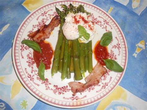 Recette D Asperges Vertes Oeuf Poch Lard Grill