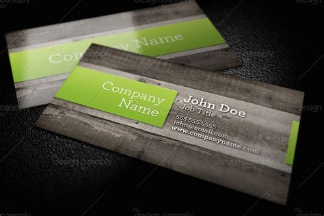 Wood Background Business Card Template 1 | Design Panoply