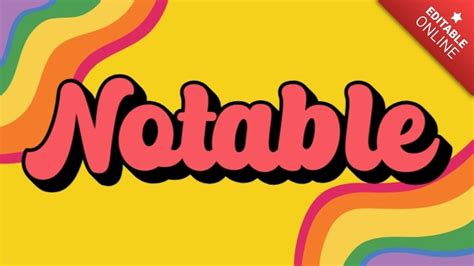 Notable Retro Groovy Love Text Effect Generator