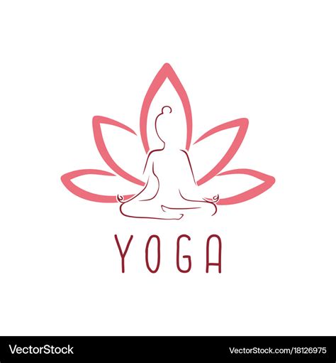 Lotus Yoga Logo Icon Design Royalty Free Vector Image