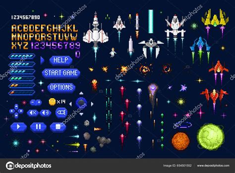 Asteroids Arcade Sprite Sheet