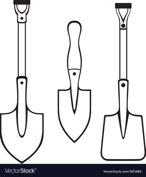 Shovels and spades Royalty Free Vector Image - VectorStock