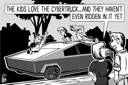 Tesla cybertruck By sinann | Media & Culture Cartoon | TOONPOOL