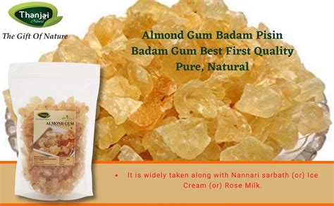 Buy Thanjai Natural Almond Gum Badam Pisin Badam Gum Best First Quality