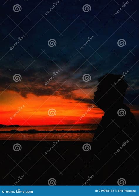 Sunset at Geopark Ciletuh, Sukabumi. Stock Photo - Image of ciletuh ...