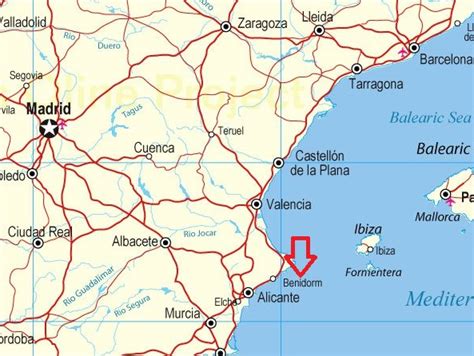 Details maps of Benidorm in Spain