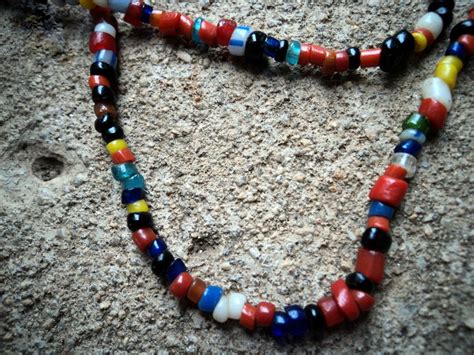 Vintage 60s Love Beads Necklace Glass Beads Seed Beads Summer