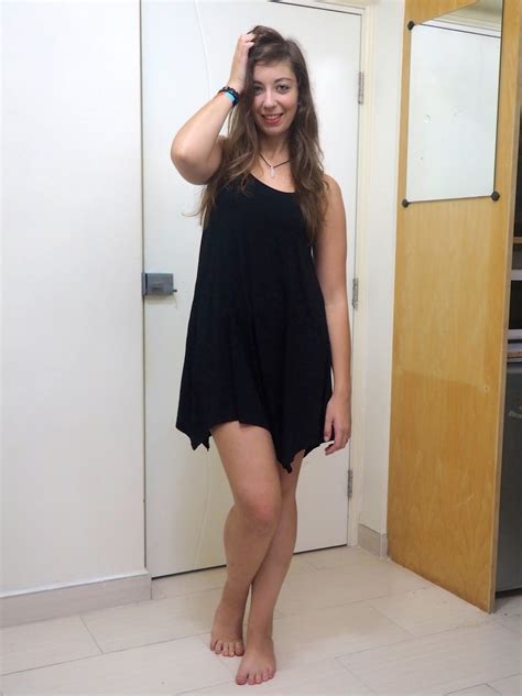 Barefoot In Short Black Dress