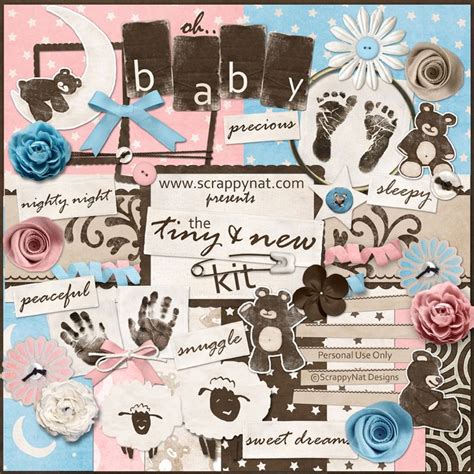 Free Digital Scrapbook Kit For Babies Scrappy Nat Free Digital