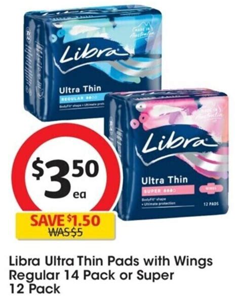 Libra Ultra Thin Pads With Wings Regular Pack Or Super Pack Offer