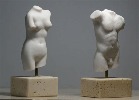 Set Nude Female Male Body Torso Greek Statue Sculpture Etsy