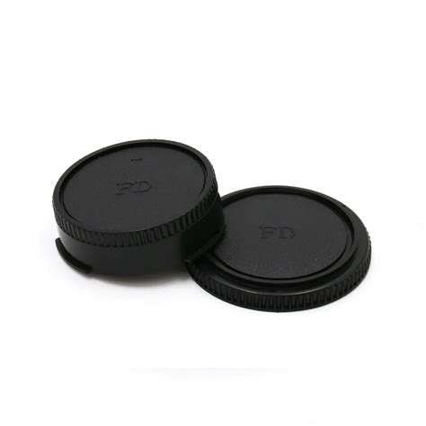 1pair Camera Lens Body Cover Rear Lens Cap Hood Protector For Canon