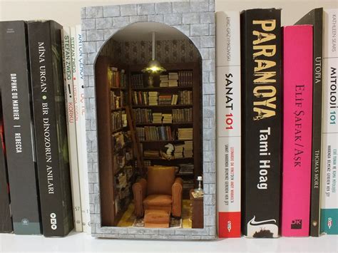 Library Book Nook Book Shelf Insert Booknook Book - Etsy