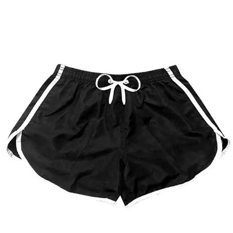 Short Feminino Tactel Moda Praia Verão Preto Netshoes Gym Shorts Womens Fashion Casual