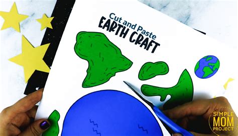 Cut And Paste Earth Craft With Earth Template Simple Mom Project