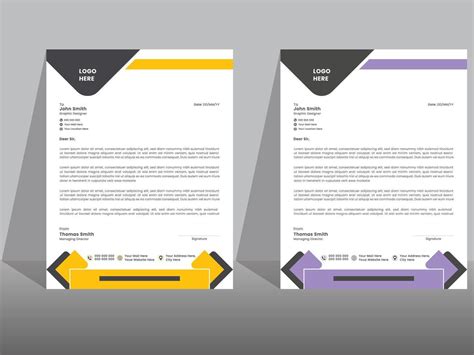 Corporate Modern Company Letterhead Design Template 44587487 Vector Art ...