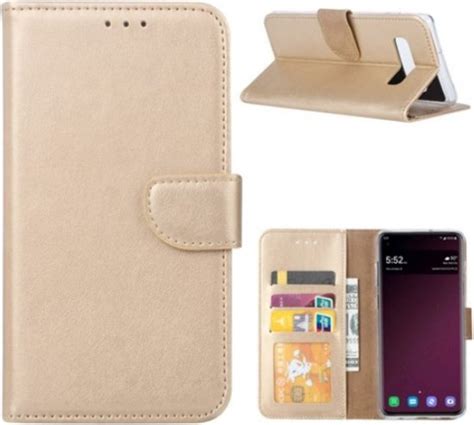 Samsung Galaxy S E Bookcase Goud Portemonnee Hoesje