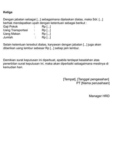 Contoh Surat Sk Pengangkatan Karyawan Tetap Contoh Seputar Surat Porn