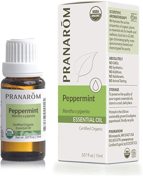 Amazon Pranarom USDA Certified Organic Peppermint Essential Oil