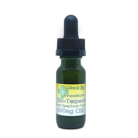 600mg Pineapple Express Flavor Broad Spectrum CBD Tincture Green