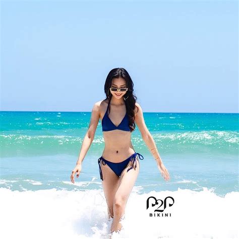 Bikini 2 mảnh cột dây xanh navy P2P Bikini Thương hiệu đồ bơi nữ đồ bơi nam hàng đầu Việt Nam