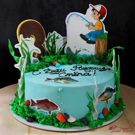 Ловись рыбка большая и маленькая 🐟 Тортик маленькому фанату рыбалки ...