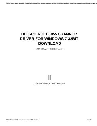 Hp laserjet 3055 scanner driver for windows 7 32bit download by 50mb1 ...