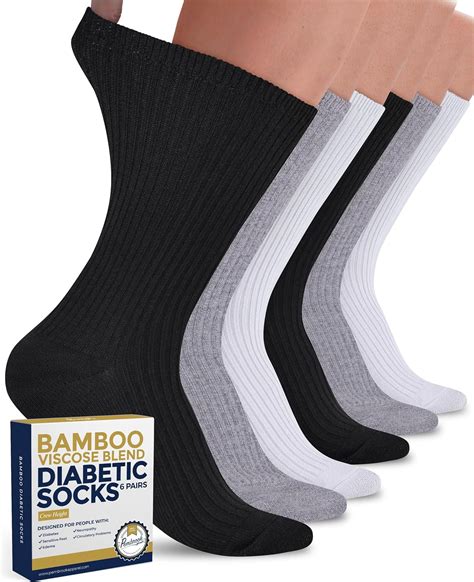 Pembrook Ribbed Knit Bamboo Viscose Diabetic Socks 6