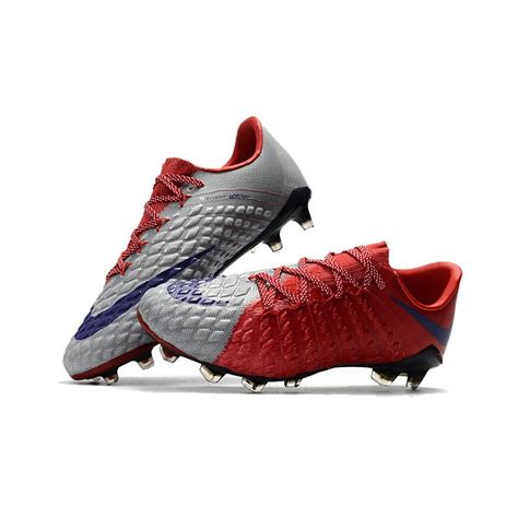 Nike Hypervenom Phantom Iii Fg Soccer Cleats Red Grey