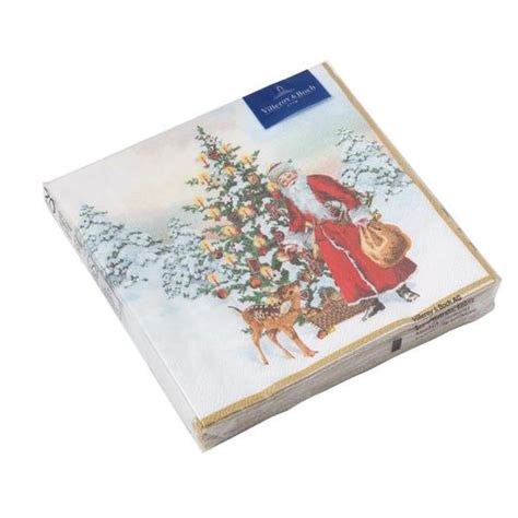 Serviettes en papier Sapin et Père Noël 33 X 33 CM SET DE 20 VILLEROY