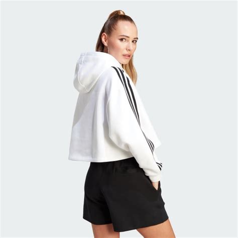 Adidas Adicolor Classics Cropped Hoodie White Free Shipping With Adiclub Adidas Us