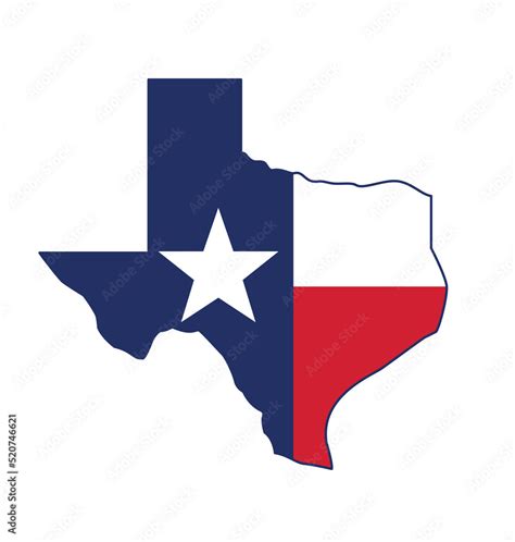 texas tx state flag in map shape icon Stock Vector | Adobe Stock