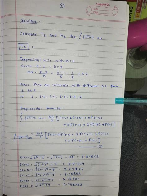 [solved] Calculate T S And Ms For Vx4 7dx Use Decimal Notation Give Course Hero