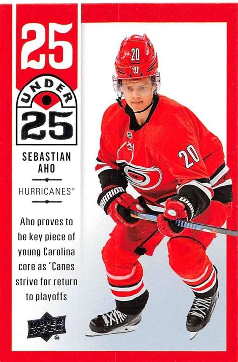 Amazon 2018 19 Upper Deck 25 Under 25 Hockey U25 19 Sebastian Aho