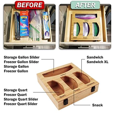 EIDEAL™ | Ziplock Bag Storage Organizer for Kitchen Drawer | Baggie ...