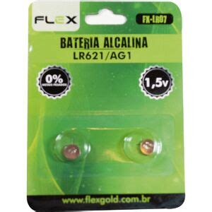Pilha Bateria Lr 621 Ag1 Alcalina Cartela C/ 2 Unid Flex | Leroy Merlin