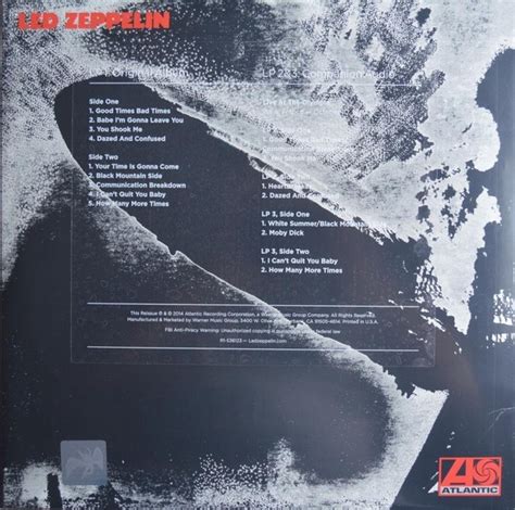 Led Zeppelin: Led Zeppelin 2014 Reissue, 3 LP remastered 180g Deluxe ...
