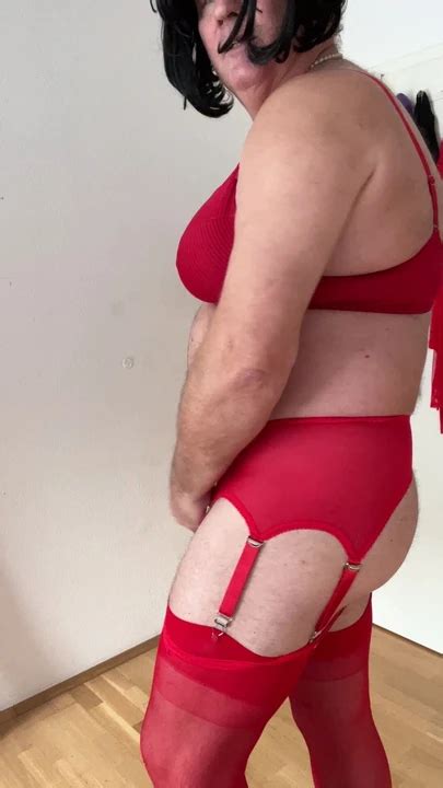 Lottchen Red Dessous Two Shemale Amateur Amateur Porn Feat Nylon Lottchen Xhamster