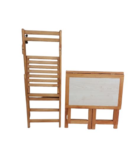 Bureau Avec Chaise Pliante Bois Naturel Decorate Meubles Tunisie