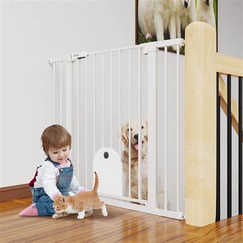 Amazon Babelio 36 Tall Auto Close Baby Gate With Small Cat Door