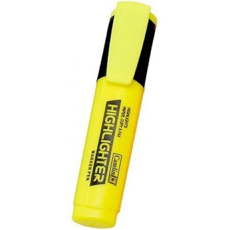 Yellow Smooth Camlin Highlighter Marker Pen For Office And School Use