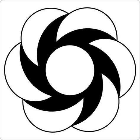 An Abstract Black And White Circular Design