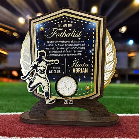 Trofeu personalizat - Cel mai bun Fotbalist